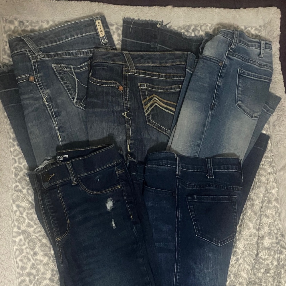 Girls’ Denim Jeans- Classic Mid to Dark Wash